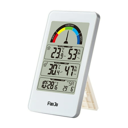 FanJu FJ3356 Digital Hygrothermograph Temperature Humidity Meter Pointer Wireless In/Outdoor Thermometer with Senser Electronic Digital Alarm Clock Function Comfort Indication
FanJu FJ3356 Digital Hygrothermograph Temperature Humidity Meter Pointer Wireless In/Outdoor Thermometer with Senser Electronic Digital Alarm Clock Function Comfort Indication