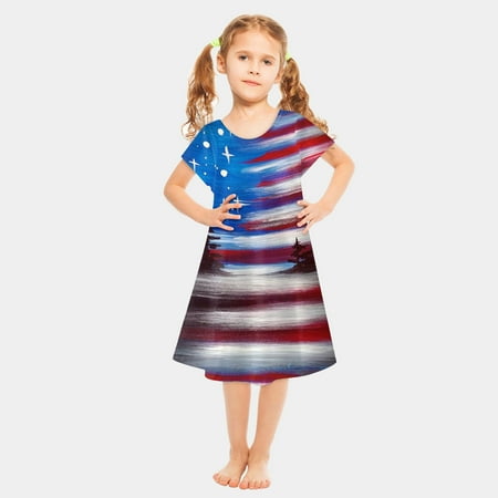 Summer Savings Clearance 2023! Loopsun Toddler Dress 4th of July Star Printing Crew Neck Short Sleeve Fashion Cute Midi Dress Multicolor
Summer Savings Clearance 2023! Loopsun Toddler Dress 4th of July Star Printing Crew Neck Short Sleeve Fashion Cute Midi Dress Multicolor