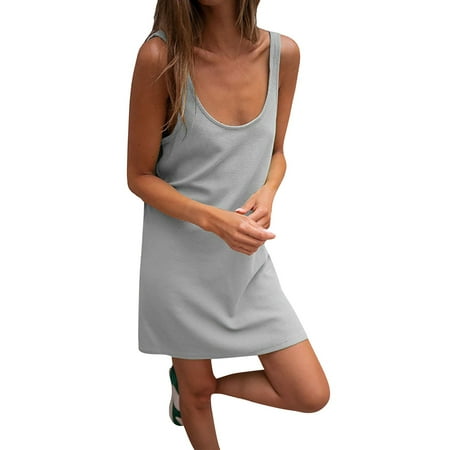 ZXHACSJ Women s Casual Solid Color Comfy Nightgown Dress Summer Sleeveless U Neck T Shirt Dresses Gray XL
ZXHACSJ Women s Casual Solid Color Comfy Nightgown Dress Summer Sleeveless U Neck T Shirt Dresses Gray XL