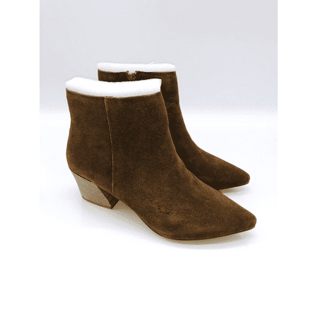Kensie Women s Lyden Pinted Toe Suede Ankle Boots- BROWN SIZE US 8.5M *New