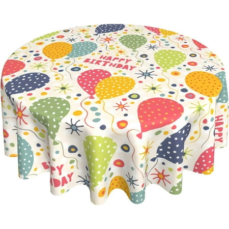 Sweetshow Celebration Happy Birthday Tablecloth 60 Inch Party Tablecloth Colorful Balloons Table Cloth Polyester Washable Reusable for Theme Supplies/Decoration
Sweetshow Celebration Happy Birthday Tablecloth 60 Inch Party Tablecloth Colorful Balloons Table Cloth Polyester Washable Reusable for Theme Supplies/Decoration