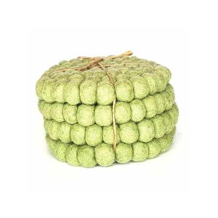 Felt Ball Coasters Set of 4
