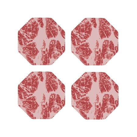 Leather Coasters Set of 4 - Red Meat Lightweight Non-Slip Drink Coasters for Desk Anti-Scalding Desk Cup Coasters for Office Table Decor Octagon
Leather Coasters Set of 4 - Red Meat Lightweight Non-Slip Drink Coasters for Desk Anti-Scalding Desk Cup Coasters for Office Table Decor Octagon