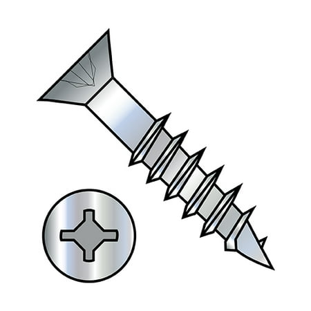 8-11X1 3/4 Square Phillips Drive Flat Head no Nibs Deep Thread Wood Screw 2/3 Thread Zinc (Pack Qty 4 500) BC-0828DXFD
8-11X1 3/4 Square Phillips Drive Flat Head no Nibs Deep Thread Wood Screw 2/3 Thread Zinc (Pack Qty 4 500) BC-0828DXFD
