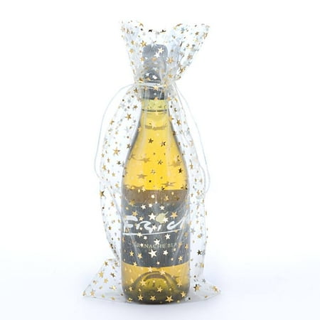 12ea - 6-1/2 X 15 White Star Wine Bags by Paper Mart