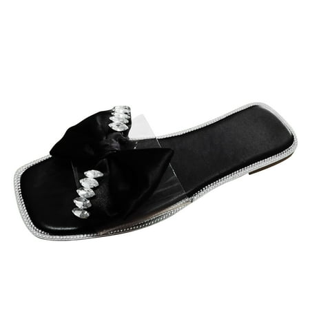 Tangnade Ladies daily all-match casual shoes Womens Summer Flat Round Toe Slippers Casual Bowknot Crystal Slip On Beach Shoes Black 42
Tangnade Ladies daily all-match casual shoes Womens Summer Flat Round Toe Slippers Casual Bowknot Crystal Slip On Beach Shoes Black 42