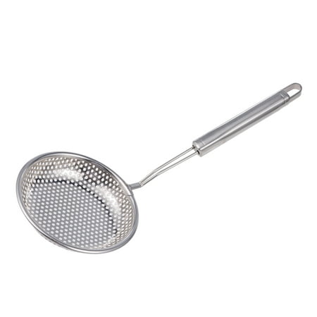 

Stainless Steel Colander Scoop Hot Pot Slotted Spoon Food Serving Ladle Frying Strainer Kitchen Utensil for Home Restaurant (Sil