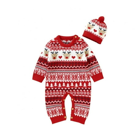 GYRATEDREAM 0-18M Baby Christmas Sweater Toddler Reindeer Outfit Long Sleeve Red Clothes
GYRATEDREAM 0-18M Baby Christmas Sweater Toddler Reindeer Outfit Long Sleeve Red Clothes