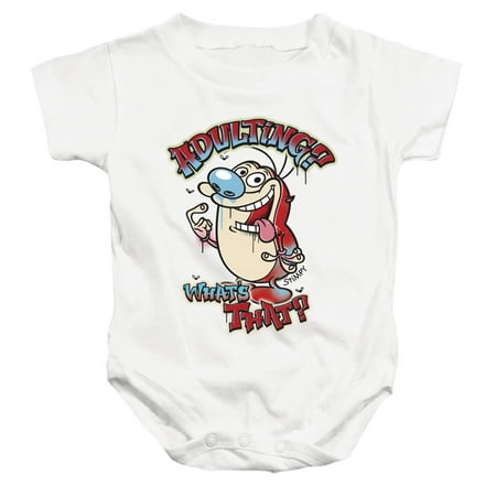 Ren And Stimpy Adulting What s That Unisex Infant Snap Suit for Baby