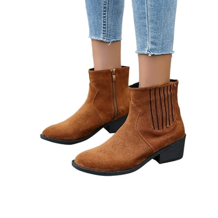 Difumos Ladies Anti-Slip Side Zipper Ankle Boots Slip Resistant Outdoor Booties Light Brown 5.5
Difumos Ladies Anti-Slip Side Zipper Ankle Boots Slip Resistant Outdoor Booties Light Brown 5.5