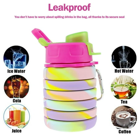 Collapsible Silicone Sports Water Bottle BPA-Free Leakproof Drinking Cup with Lids
Collapsible Silicone Sports Water Bottle BPA-Free Leakproof Drinking Cup with Lids