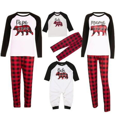 Calsunbaby Matching Family Christmas Pajamas Set Raglan Bear Printe Top Plaid Pants Set Sleepwear
Calsunbaby Matching Family Christmas Pajamas Set Raglan Bear Printe Top Plaid Pants Set Sleepwear