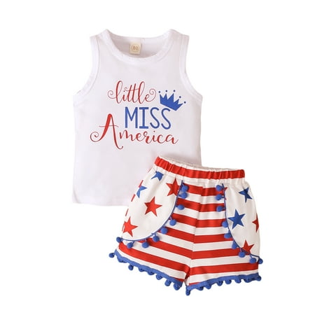 Suanret Toddler Baby Girls Independence Day Clothes Suit Letters Crown Print Tank Tops + Tassels Shorts Outfits White 4-5 Years
Suanret Toddler Baby Girls Independence Day Clothes Suit Letters Crown Print Tank Tops + Tassels Shorts Outfits White 4-5 Years