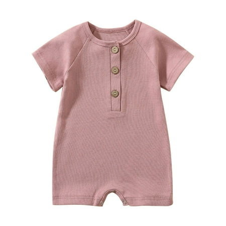 Hrsba Infant One-Piece Clothes Baby Girls Boys Short Sleeve Solid Color T-Shirt Jumpsuit Romper Pink 18-24M
Hrsba Infant One-Piece Clothes Baby Girls Boys Short Sleeve Solid Color T-Shirt Jumpsuit Romper Pink 18-24M