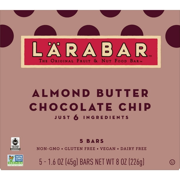 LARABAR Almond Butter Chocolate Chip Bars, Gluten Free