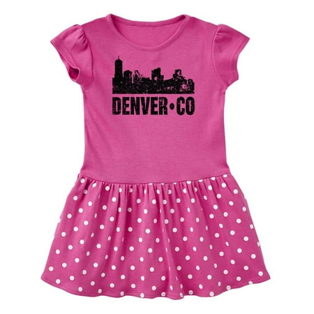 Inktastic Denver Colorado Skyline Grunge Gift Baby Girl Dress