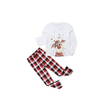 luethbiezx Family Matching Pajamas Set Women Baby Kids Sleepwear