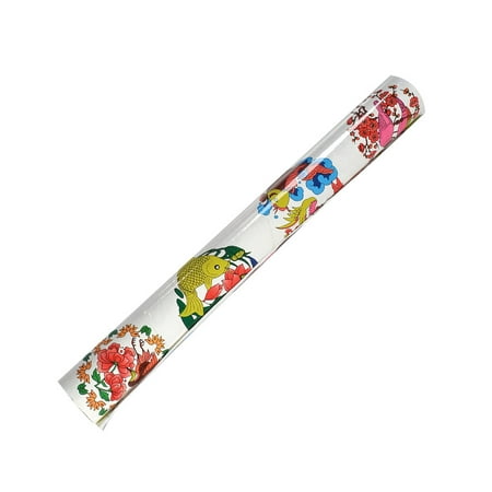 5.9 Ft Long Fancy Carp Butterfly Floral Prints Plastic Glass Door Decal