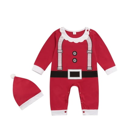 Toddler Baby Girls Boys My First Christmas Outfit Footies Santa Claus Long Sleeves Romper Jumpsuit with Xmas Hats 2Pcs Set
Toddler Baby Girls Boys My First Christmas Outfit Footies Santa Claus Long Sleeves Romper Jumpsuit with Xmas Hats 2Pcs Set