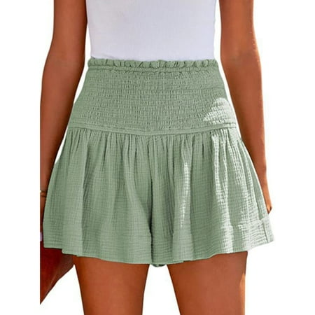 TINYSOME Women Shirred High Waist Wide Leg Ruffle Hem Shorts Casual Beach Resort Wear
TINYSOME Women Shirred High Waist Wide Leg Ruffle Hem Shorts Casual Beach Resort Wear