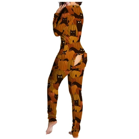 EUHDSSDE Women’s V Neck Halloween Printed Jumpsuit Nightgown Comfortable Thick Pajamas Slim Warm Loungewear Party Family
EUHDSSDE Women’s V Neck Halloween Printed Jumpsuit Nightgown Comfortable Thick Pajamas Slim Warm Loungewear Party Family