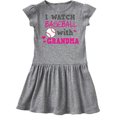 Inktastic I Watch Baseball with My Grandma Gift Toddler Girl Dress 
Inktastic I Watch Baseball with My Grandma Gift Toddler Girl Dress