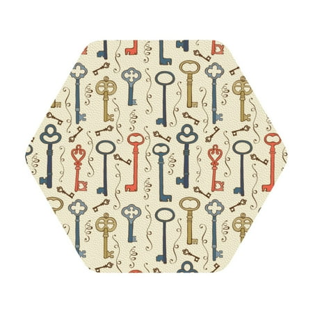 Disketp Vintage Keys1 Funny Coasters 6 Pcs Leather Coasters with Holder Perfect Housewarming Hostess Gifts Protect Furniture from Water Marks Scratch and Damage Hexagon
Disketp Vintage Keys1 Funny Coasters 6 Pcs Leather Coasters with Holder Perfect Housewarming Hostess Gifts Protect Furniture from Water Marks Scratch and Damage Hexagon