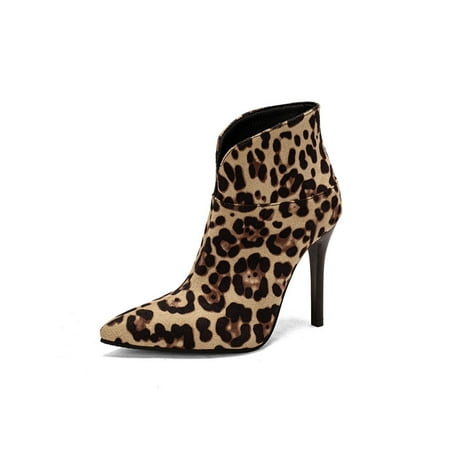Crocowalk Womens Anti-Slip Leopard Print High Heels Office Casual Pointed Toe Stiletto Boots Sexy Leopard Print 5
Crocowalk Womens Anti-Slip Leopard Print High Heels Office Casual Pointed Toe Stiletto Boots Sexy Leopard Print 5