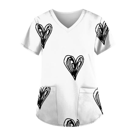 DNDKILG Women s Holiday Professionals Uniform V Neck Pockets Nursing Scrubs Valentine s Day T Shirt Short Sleeve Casual Scrubs Top Black 3XL
DNDKILG Women s Holiday Professionals Uniform V Neck Pockets Nursing Scrubs Valentine s Day T Shirt Short Sleeve Casual Scrubs Top Black 3XL