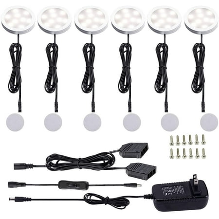 AIBOO 12V LED Under Cabinet Lights Kit 6 Pack Black Cord Aluminum Puck Lamps for Kitchen Counter Closet Lighting with Manual on/Off Switch 12W 6 Lights (4000K Natural White)
AIBOO 12V LED Under Cabinet Lights Kit 6 Pack Black Cord Aluminum Puck Lamps for Kitchen Counter Closet Lighting with Manual on/Off Switch 12W 6 Lights (4000K Natural White)