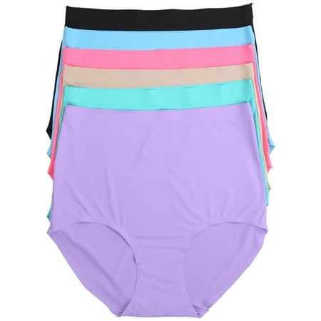 ToBeInStyle Women s 6 Pack Laser-Cut Tummy Control Pastel Panties