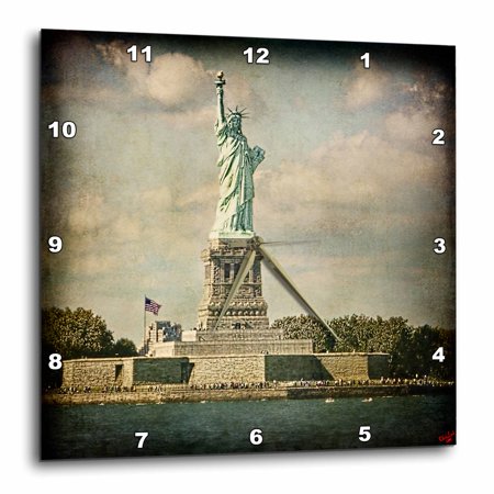 3dRose Statue of Liberty Texture, Wall Clock, 10 by 10-inch