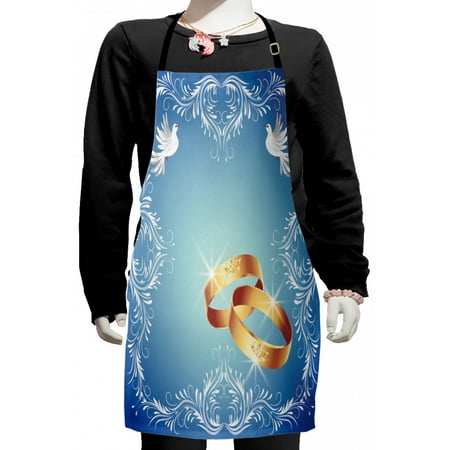 Wedding Kids Apron Celebration Ornament Frame 2 Flying Doves Heart Shapes Wedding Rings Boys Girls Apron Bib with Adjustable Ties for Cooking Baking Painting Blue White Pale Caramel by Ambesonne
Wedding Kids Apron Celebration Ornament Frame 2 Flying Doves Heart Shapes Wedding Rings Boys Girls Apron Bib with Adjustable Ties for Cooking Baking Painting Blue White Pale Caramel by Ambesonne