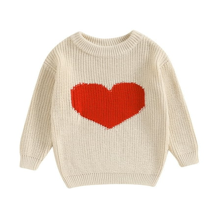 Baby Girls Knitted Sweater Casual Cute Valentine´s Day Heart Print Warm Long Sleeve Pullover Infant Knitwear for Toddler 
Baby Girls Knitted Sweater Casual Cute Valentine´s Day Heart Print Warm Long Sleeve Pullover Infant Knitwear for Toddler