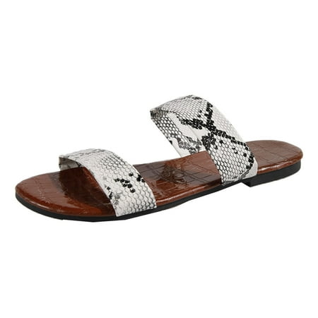 TAIAOJING Women Flat Sandals Summer Sandals Flat Snake Print Leopard Print Open Toe Breathable Comfortable Casual Beach Style
TAIAOJING Women Flat Sandals Summer Sandals Flat Snake Print Leopard Print Open Toe Breathable Comfortable Casual Beach Style