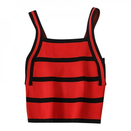 Camisole Female Striped Personality Contrast Color Wear Slim Knitted Material Summer New Comfortable Fashion Atmosphere Red
Camisole Female Striped Personality Contrast Color Wear Slim Knitted Material Summer New Comfortable Fashion Atmosphere Red