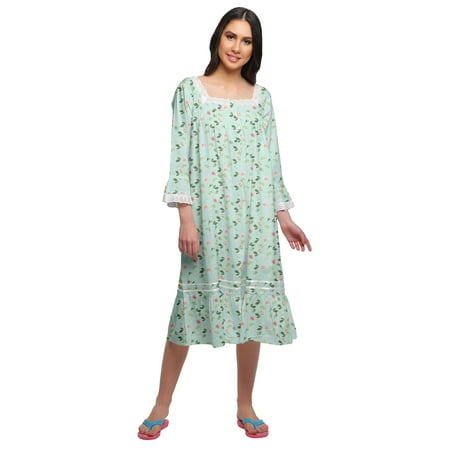 Moomaya Printed Lace Neckline Nursing Sleepwear Cotton Button Placket Nightdress
Moomaya Printed Lace Neckline Nursing Sleepwear Cotton Button Placket Nightdress