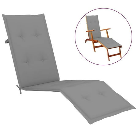Dcenta Deck Chair Cushion Gray (29.5 +41.3 )x19.7 x1.6