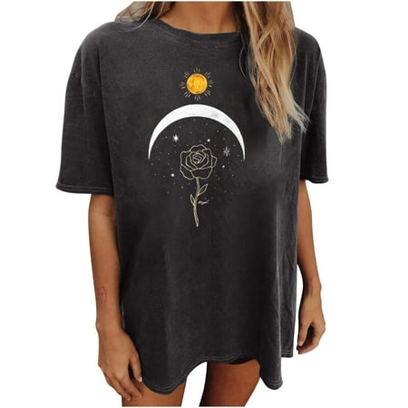 JDEFEG Tee Shirt Women Graphic Moon Loose Top Shirt Wildflowers Women Sleeve Blouse Oversized Short Printed Floral T-Shirt Women s T-Shirts Long Scrub Black L
JDEFEG Tee Shirt Women Graphic Moon Loose Top Shirt Wildflowers Women Sleeve Blouse Oversized Short Printed Floral T-Shirt Women s T-Shirts Long Scrub Black L