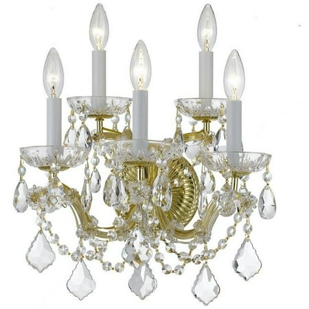 Barclay Avenue Five Light Wall Sconce in Classic Style 13.5 inches Wide By 16 inches High-Gold Finish-Hand Cut Crystal Type Bailey Street Home
Barclay Avenue Five Light Wall Sconce in Classic Style 13.5 inches Wide By 16 inches High-Gold Finish-Hand Cut Crystal Type Bailey Street Home