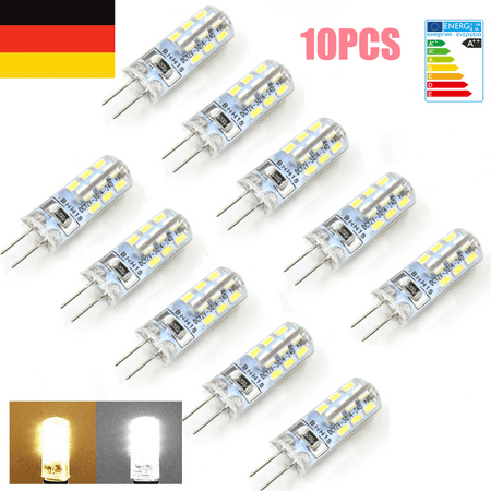 10X G4 LED 1.5W 12V Warm White Lamp Bulb Halogen Lamp Pen Base Bulbs -