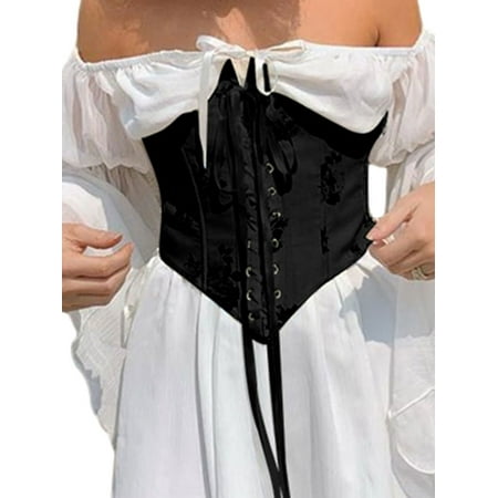 Farrubbyine8 Women Retro Stylish Lace Up Wide Waistband Underbust Corset Crop Tops
Farrubbyine8 Women Retro Stylish Lace Up Wide Waistband Underbust Corset Crop Tops