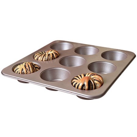 Cake Pan 9-Cavity Non-Stick Mini Muffin -Shaped Muffin Bakeware for Oven and Baking Cake Mould Round Biscuit Pan (Champagne Gold)
Cake Pan 9-Cavity Non-Stick Mini Muffin -Shaped Muffin Bakeware for Oven and Baking Cake Mould Round Biscuit Pan (Champagne Gold)