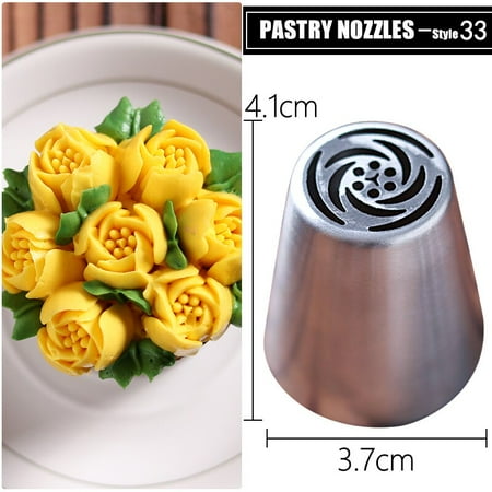 Russian Icing Pipe Mouth Pastry Nozzle Confectionery Equipment Integrated Rose Bouquet Cake Piping Bag Head Squeeze
Russian Icing Pipe Mouth Pastry Nozzle Confectionery Equipment Integrated Rose Bouquet Cake Piping Bag Head Squeeze