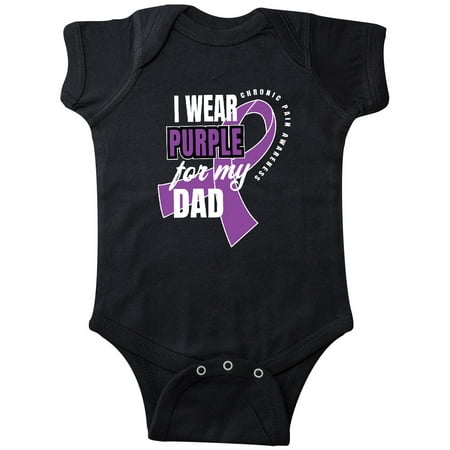 Inktastic Chronic Pain I Wear Purple For My Dad Gift Baby Boy or Baby Girl Bodysuit