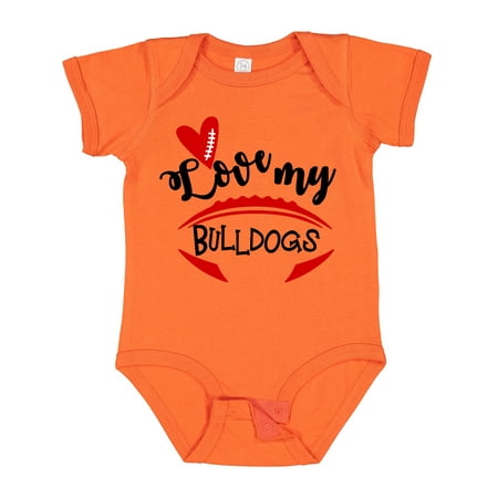 Inktastic Love My Bulldogs Football Gift Baby Boy or Baby Girl Bodysuit