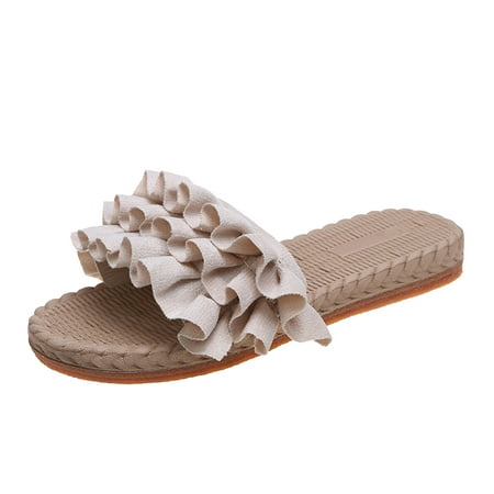 Quealent Adult Women Shoes Slippers Wide Width Women Ladies Fashion Solid Color Suede Lace Open Toe Woven Custom Slippers for Women with Picture Beige 8.5
Quealent Adult Women Shoes Slippers Wide Width Women Ladies Fashion Solid Color Suede Lace Open Toe Woven Custom Slippers for Women with Picture Beige 8.5