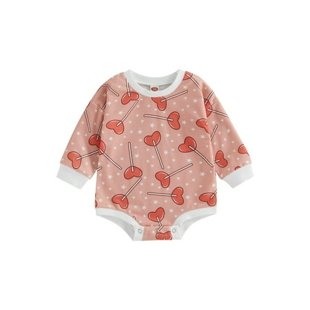 Jkerther Infant Baby Girl Boy Valentine s Day Sweatshirts Jumpsuits Clothes Long Sleeve Round Neck Heart/Letter Print Romper
Jkerther Infant Baby Girl Boy Valentine s Day Sweatshirts Jumpsuits Clothes Long Sleeve Round Neck Heart/Letter Print Romper