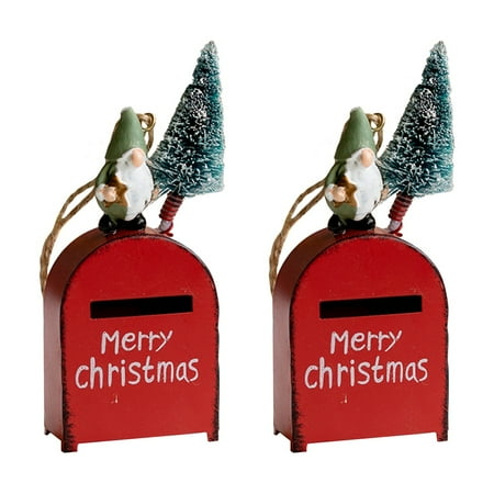 NUOLUX 2pcs Christmas Iron Mail Box Case Mail Box Pendant Christmas Mailbox Hanging Ornament
NUOLUX 2pcs Christmas Iron Mail Box Case Mail Box Pendant Christmas Mailbox Hanging Ornament