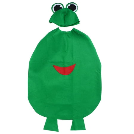 2Pcs 1Set Adorable Costumes Clothing Set for Kids (Rana Clothes Hat Green)